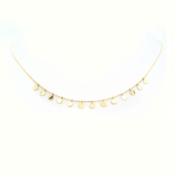 14k Yellow Gold Circle Necklace / Choker Arezzo Jewelers Elmwood Park, IL