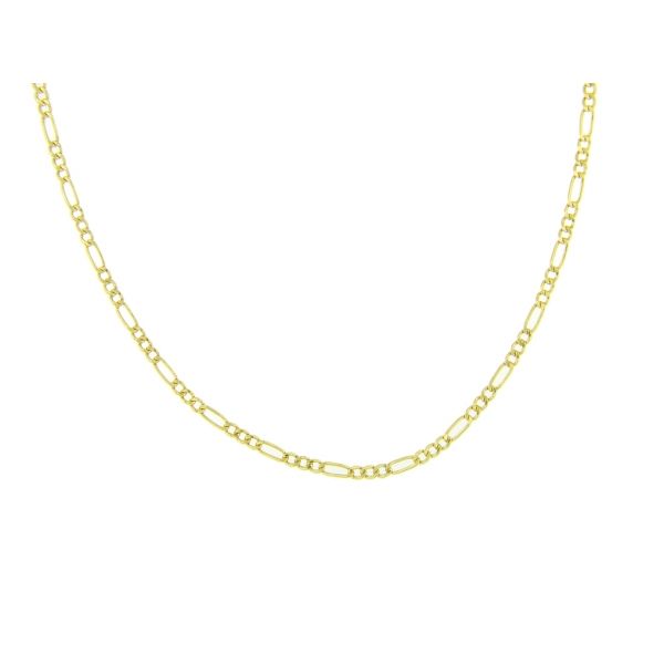 14k yellow gold figaro chain - 18