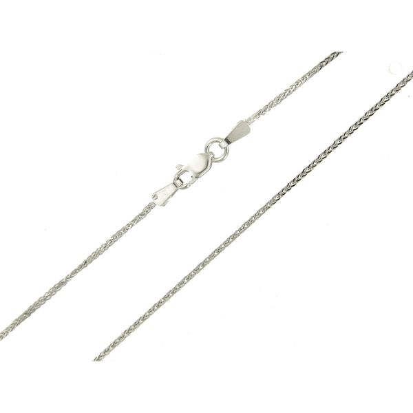 14k White Gold Spiga Chain - 18