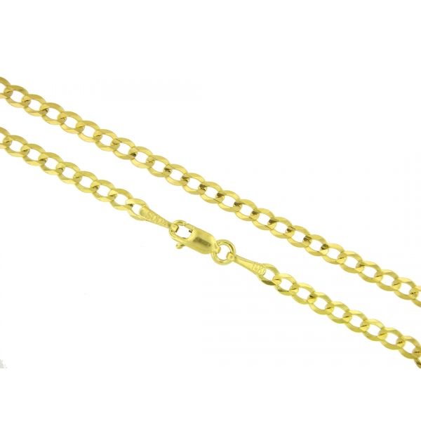 14k Yellow Gold Flat Cuban Chain - 20