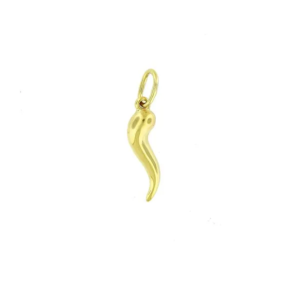 14k Yellow Gold Small Italian Horn Arezzo Jewelers Elmwood Park, IL