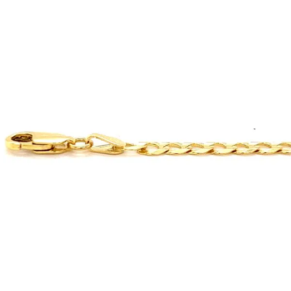 14k Yellow Gold 3.8mm Curb Link Bracelet, 7