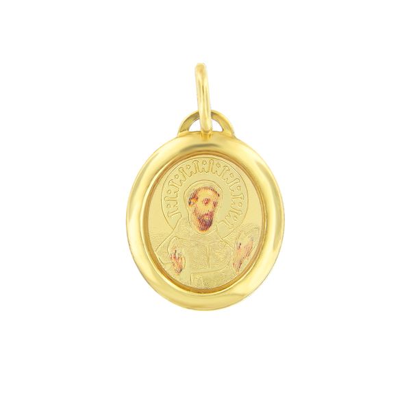18K Yellow Gold St. Francis of Assisi Medal Arezzo Jewelers Elmwood Park, IL