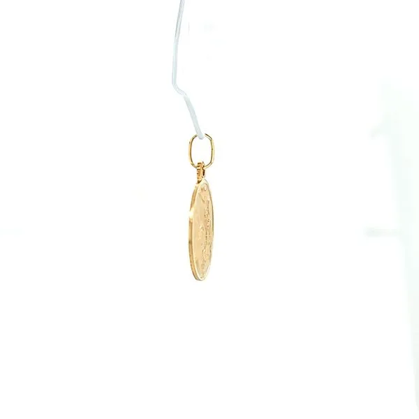 14k Yellow Gold Baptism / Christening Medal Image 2 Arezzo Jewelers Elmwood Park, IL