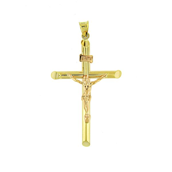 14k Two Tone Crucifix Cross Arezzo Jewelers Elmwood Park, IL