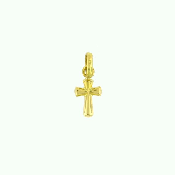 18K Yellow Petite Gold Cross Arezzo Jewelers Elmwood Park, IL