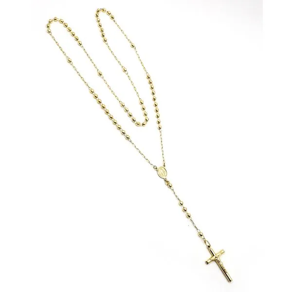 14k Yellow Gold Beaded Rosary Image 3 Arezzo Jewelers Elmwood Park, IL