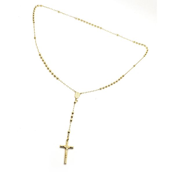 14k Yellow Gold Beaded Rosary Image 4 Arezzo Jewelers Elmwood Park, IL