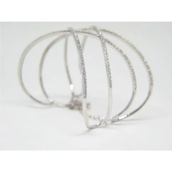 Sterling Silver Entwined Bangle Bracelet Image 3 Arezzo Jewelers Elmwood Park, IL