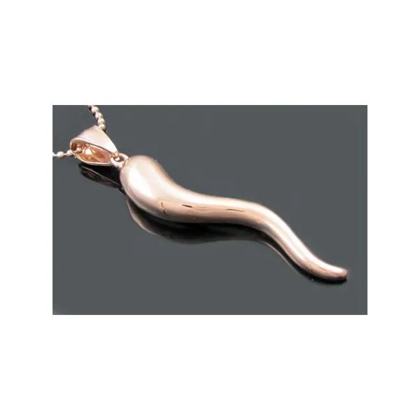 Rose gold plated Italian horn pendant Arezzo Jewelers Elmwood Park, IL