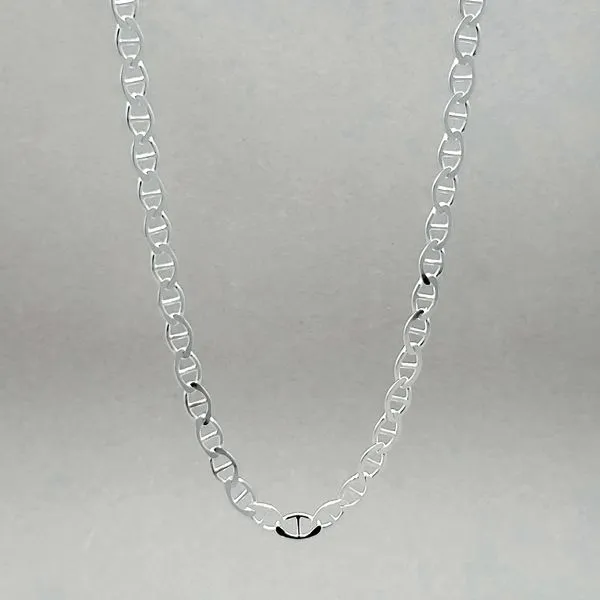 Silver Polished & Diamond Cut Gucci Chain Image 2 Arezzo Jewelers Elmwood Park, IL