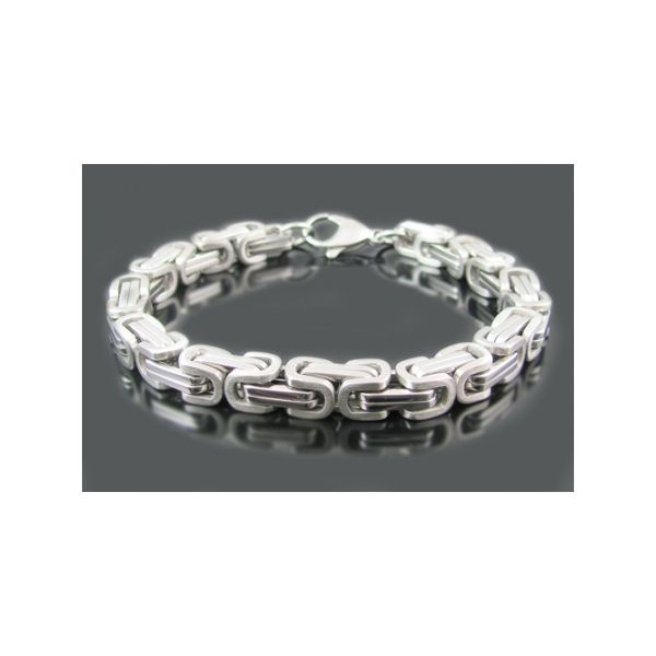 Men’s stainless steel byzantine style bracelet Arezzo Jewelers Elmwood Park, IL