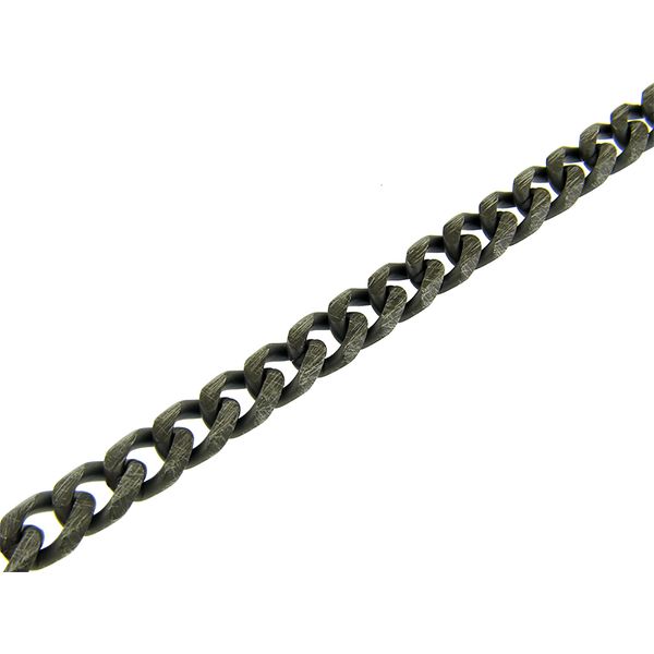 Steel Distressed Black Medium Curb-Link Bracelet Image 3 Arezzo Jewelers Elmwood Park, IL