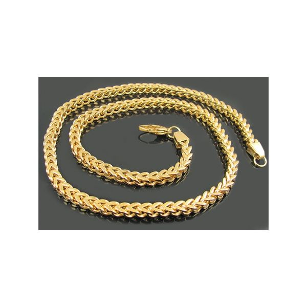 Mens gold plated franco chain Image 2 Arezzo Jewelers Elmwood Park, IL
