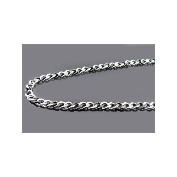 Mens black and steel curb link necklace Arezzo Jewelers Elmwood Park, IL