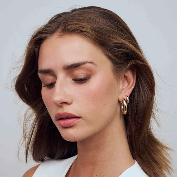 Earrings Carrara Pianura - Two toned Image 4 Arezzo Jewelers Elmwood Park, IL