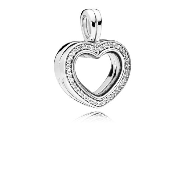 Sparkling PANDORA Floating Heart Locket Charm Arezzo Jewelers Elmwood Park, IL