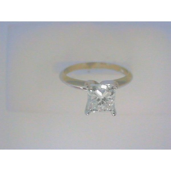 Princess Cut Solitaire Engagement Ring in 14KT White Gold Barnes Jewelers Goldsboro, NC