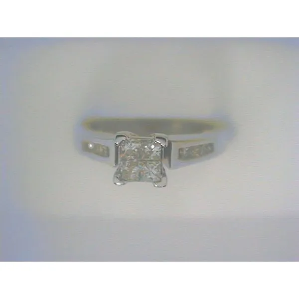 Invisible set, Engagement Ring, 14K White, Princess cut Diamonds Barnes Jewelers Goldsboro, NC