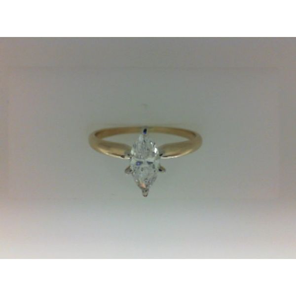 Diamond Engagement Ting 14K Yellow, Marquise Diamond, Solitaire Barnes Jewelers Goldsboro, NC