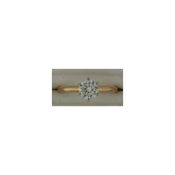 Diamond Solitaire Engagement Ring, Round Diamond,  14K Yellow Barnes Jewelers Goldsboro, NC