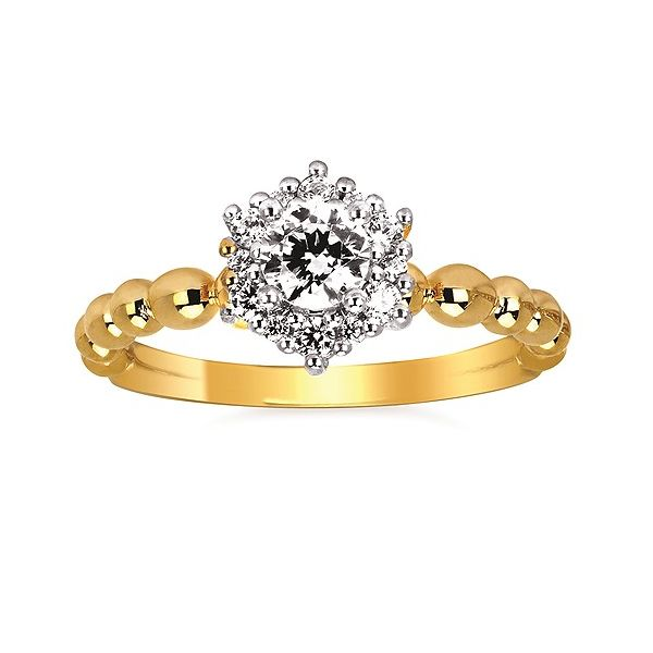 14K TT Diamond Engagement/Semi Mount Ring. 0.23tw , Center Size 1ct.  Size 6.5 Barnes Jewelers Goldsboro, NC