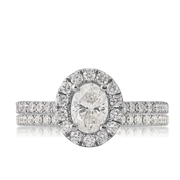 SIMPLY DIAMOND  Oval Diamond Halo Engagement Ring Barnes Jewelers Goldsboro, NC