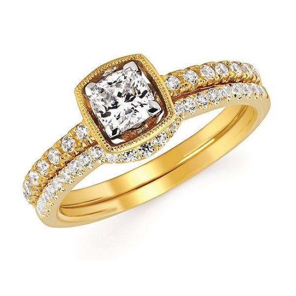 14K Yellow Diamond Contoured BAND. 0.184tw, Size 6.5 Barnes Jewelers Goldsboro, NC