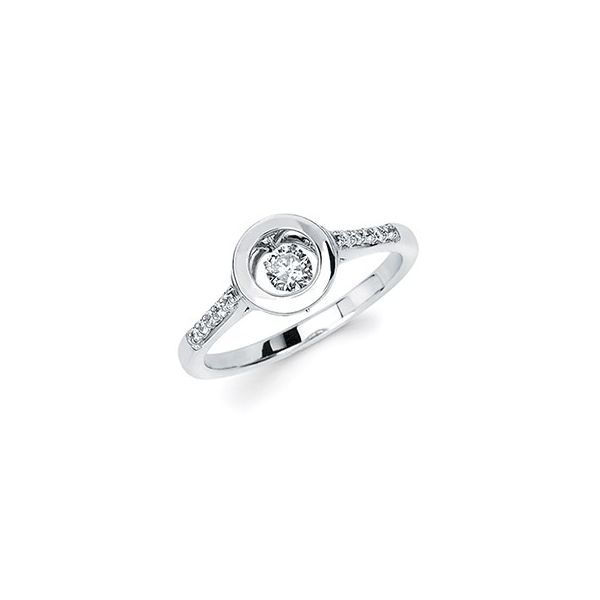 Shimmering Diamond Ring - Rhodium Sterling Silver w/ Diamonds 0.198ctw   Ring Size 6.5. Barnes Jewelers Goldsboro, NC