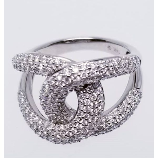14 Karat White Fashion Ring Size 6.5 With 220=1.138Tw Round I1 Diamonds Barnes Jewelers Goldsboro, NC