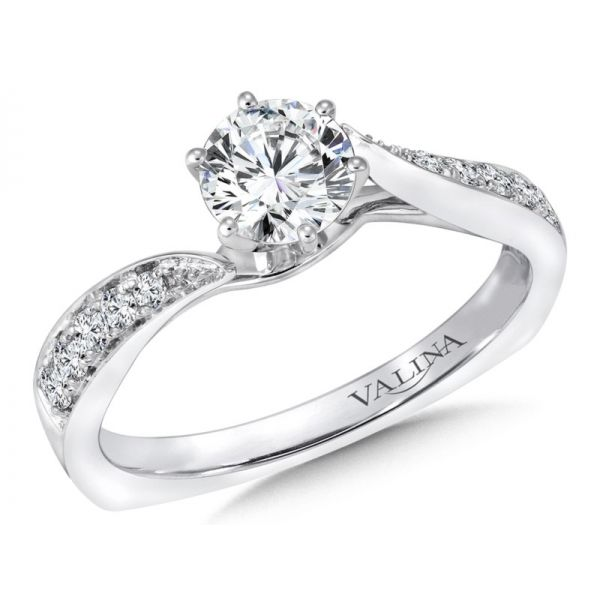 14K White Diamond Semi Mount Engagement Ring, Size 7, DTW=0.15 Barnes Jewelers Goldsboro, NC