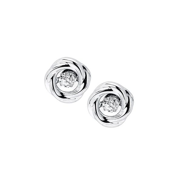 Shimmering Diamonds -  Rp Sterling Silver Stud Earrings  2=0.07 dtw Barnes Jewelers Goldsboro, NC