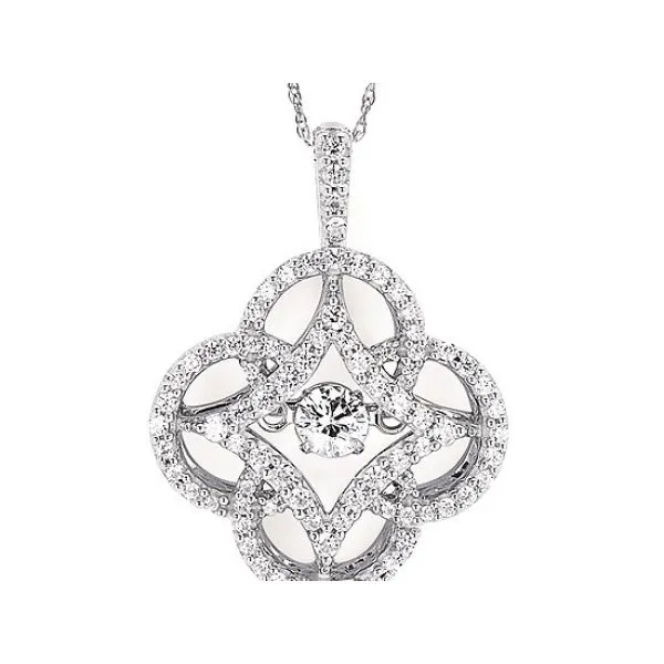 OSTBYE SD14P39/.50 Ladies White Gold Shimmering Diamond Pendant Barnes Jewelers Goldsboro, NC