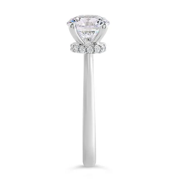 AMERICAN RING SOURCE  Hidden Halo Lab Grown Diamond Engagement Ring Semi Mount, 14KT Yellow Gold, Holds 1.00CT Round Center, 0.08CTTW Round, Size 6.5  Image 3 Barnes Jewelers Goldsboro, NC