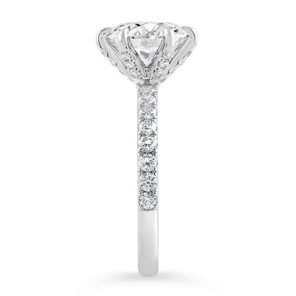 AMERICAN RING SOURCE  Prong Set Lab Grown Diamond Engagement Ring Semi Mount, 14KT White Gold, Holds 2.00CT Round Center, 0.58CTTW Round, Size 6.5  LG Image 3 Barnes Jewelers Goldsboro, NC