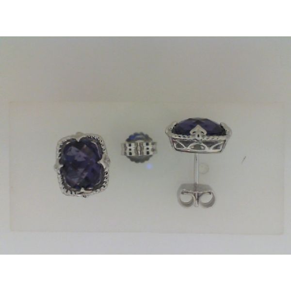 COLORE~7CSG Earrings, 2  Lab Created Alexandrites, Posts, Studs, Over sized backs, LVE802-CAL. Barnes Jewelers Goldsboro, NC