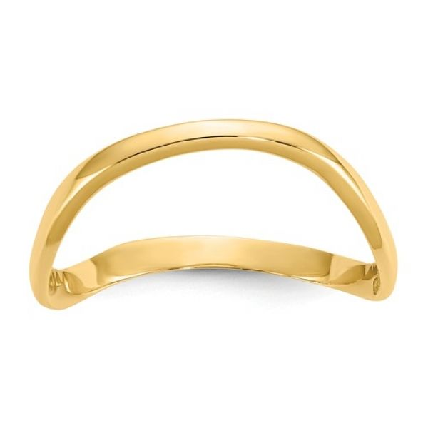 Yellow 14 Karat Wave Thumb Ring   Size 9 Barnes Jewelers Goldsboro, NC