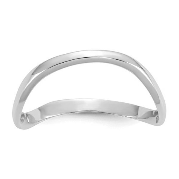 White 14 Karat Polished Wave Thumb Ring  size 9 Barnes Jewelers Goldsboro, NC