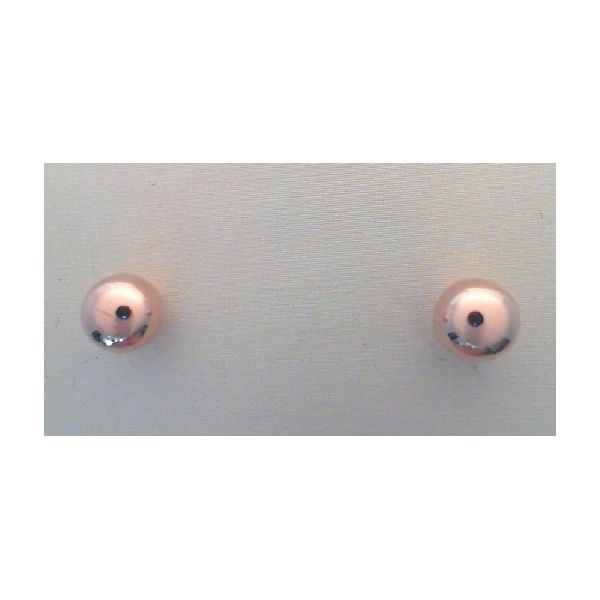 14 Karat Rosé 6mm Ball Stud Earrings Barnes Jewelers Goldsboro, NC