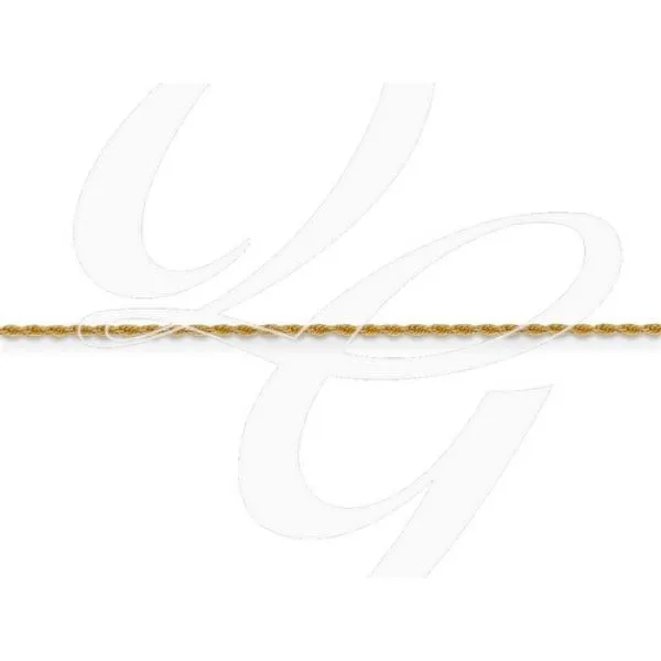 Yellow 14 Karat Pendant Rope Chain Length 18. Image 2 Barnes Jewelers Goldsboro, NC