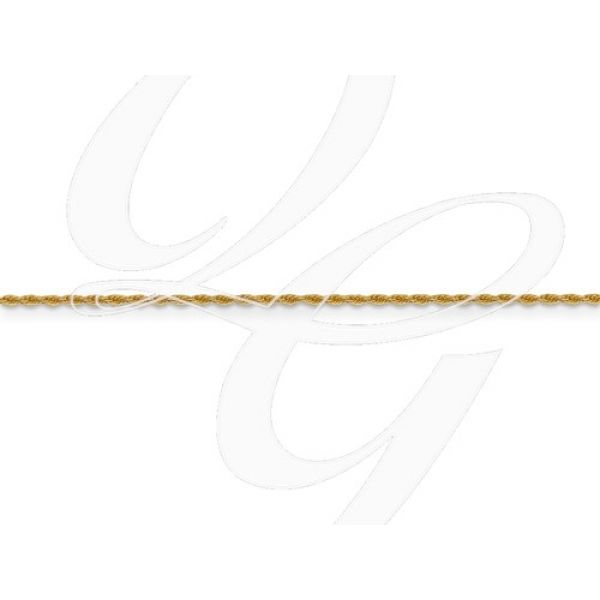 Yellow 14 Karat 1.3mm Pendant Rope Chain Length 18 Image 2 Barnes Jewelers Goldsboro, NC