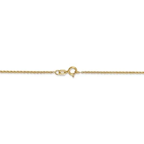 Yellow 14 Karat 1.1mm Solid Baby Rope Chain Length 18 w/ spring ring clasp Barnes Jewelers Goldsboro, NC