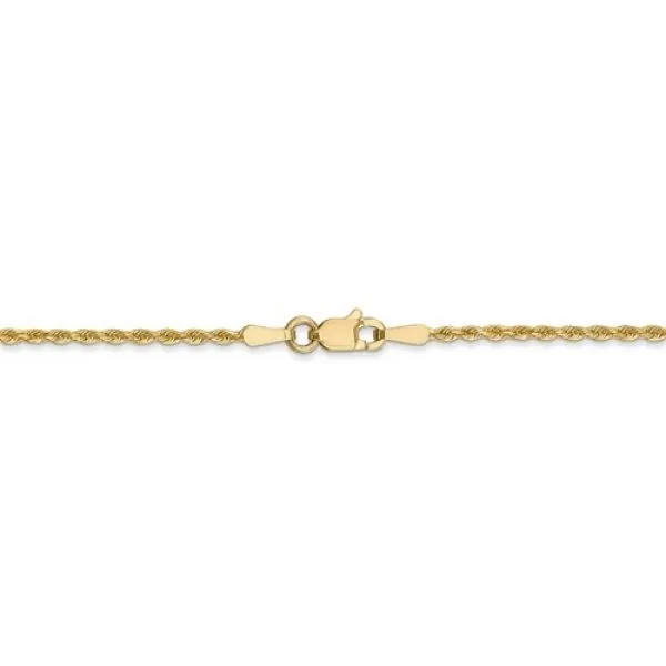 Leslie's  Yellow 14 Karat 1.5mm D/C Solid Rope Chain Length 18 Barnes Jewelers Goldsboro, NC