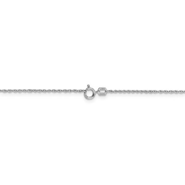 White 14 Karat 1.1mm Baby Rope Chain Length 18   w/ spring ring clasp Barnes Jewelers Goldsboro, NC