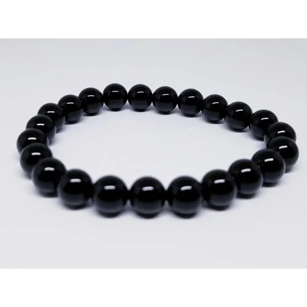 8mm Black Onyx Beads Stretch Bracelet Barnes Jewelers Goldsboro, NC