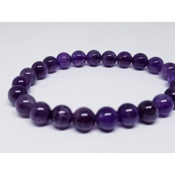 8mm Amethyst Beads Stretch Bracelet Barnes Jewelers Goldsboro, NC