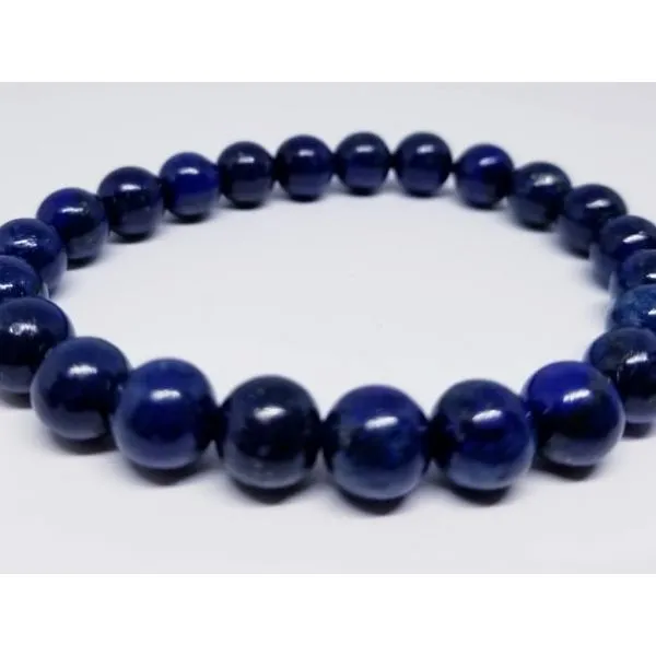 8mm Blue Lapis Bead Stretch Bracelet Barnes Jewelers Goldsboro, NC