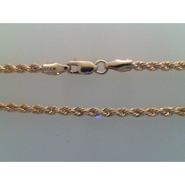 14 Karat Yellow 2mm Rope Anklet/ Bracelet  Length 10