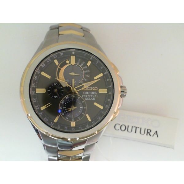 Gent's Coutura Watch, Two tone, Stainlesssteel, Solar, Perpetual Calendar, Chronograph, Alarm, W/R 10 Bar, Strap/Brac.: Bracelet Barnes Jewelers Goldsboro, NC
