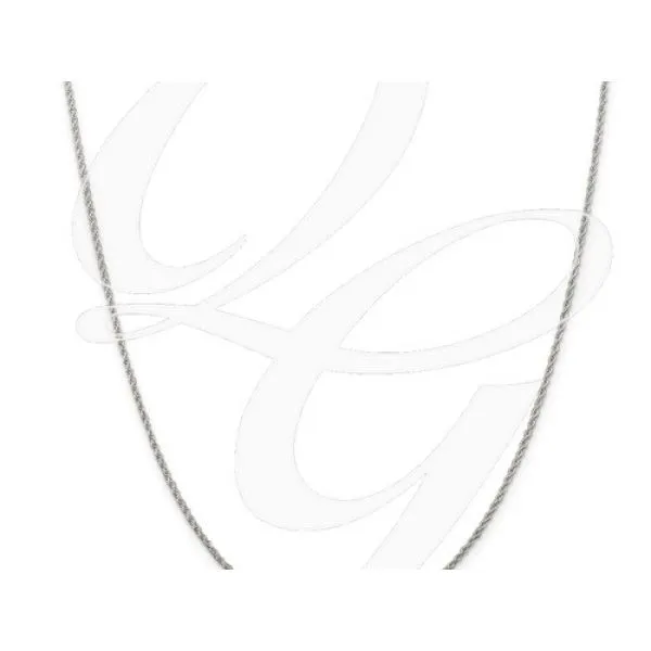 Rhodium  Sterling Silver 1.3mm Loose Rope Chain 16